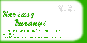mariusz muranyi business card